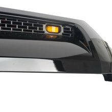 Gloss Black Front Hood Bulge Grille w/ Lights For Toyota Tundra 2014-2021