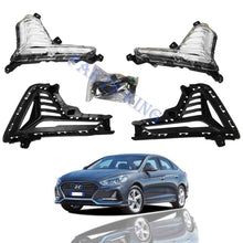 LED Fog Lights DRL Day Time Running Lamps Cover Bezels For 2018 2019 Hyundai Sonata