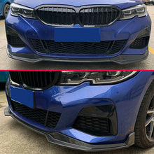 Carbon Fiber Look Front Bumper Lip Splitters For BMW 3 Series G20 M Sport 2019-2022