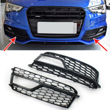 Black Fog Light Grill Cover For Audi A5 B8.5 8T S-Line S5 2013-2016