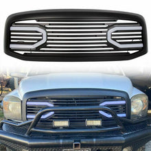 Black Front Hood Grill Bumper Grille Shell w/ LED Light for Dodge Ram 1500 2500 3500 2006-2009