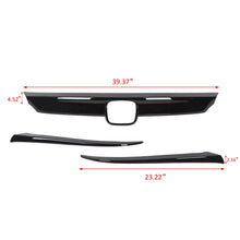 Glossy Black Lip Front Grille Cover Moulding Trim For Honda Accord 2018-2020