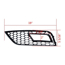 Front Lower Bumper Grille Fog Light Grill RS4 Style for 2013-2016 Audi A4 B8.5 Non-sline