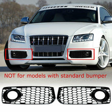 Black Front Fog Light Grille Cover for Audi A5 B8 8T S-line S5 2008-2012