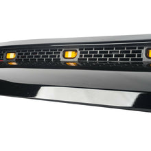 Gloss Black Front Hood Bulge Grille w/ Lights For Toyota Tundra 2014-2021