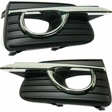 PAIR Fog Light Lamp Chrome Cover Grill Trim For Infiniti Q50 2014 2015 2016 2017