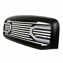 Black Front Hood Grill Bumper Grille Shell w/ LED Light for Dodge Ram 1500 2500 3500 2006-2009