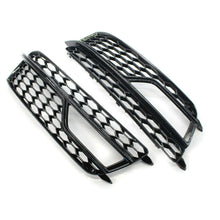 Black Fog Light Grille Cover For Audi A5 B8.5 8T S-Line S5 2013-2016