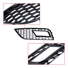 Front Lower Bumper Grille Fog Light Grill RS4 Style for 2013-2016 Audi A4 B8.5 Non-sline