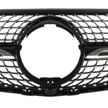 Diamond Front Bumper Grille for MERCEDES X253 GLC 2016-2019 With Camera Chrome Black