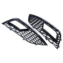 Front Lower Bumper Grille Fog Light Grill RS4 Style for 2013-2016 Audi A4 B8.5 Non-sline