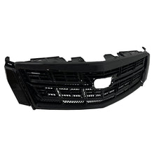 Black Front Upper Grille + Bumper Lower Grill For  Cadillac XTS 2013-2017 w/o Camera