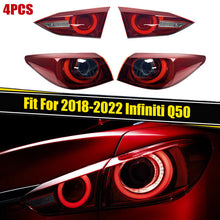 4PCS LED Tail Lights Lamps for 2018-2023 Infiniti Q50