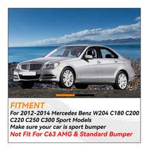 3pcs Carbon Look Front Splitter Lip For Mercedes W204 C250 C300 AMG Bumper 2012-2014