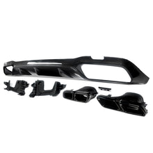 Carbon Look Diffuser w/ Black Tips for Mercedes W213 Sedan AMG 2017-2020