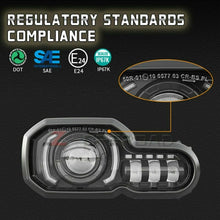 For F650GS/F700GS/F800GS/F800GS LED Headlight Assembly with Angel Eye DRL DOT