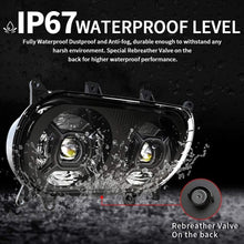 Black LED Headlight Headlamp Projector Hi/Lo Beam Fit for Road Glide 2015-2023