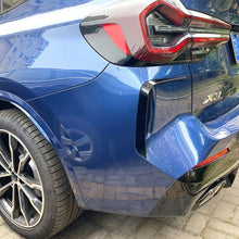 Carbon Black Rear Side Air Vent Splitter Cover Trim For BMW X3 G01 X4 G02 M Sport 2022-2023
