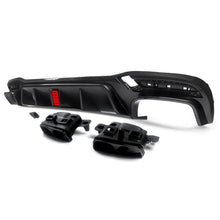 Carbon Style Rear Diffuser Exhaust Tips for Mercedes GLE W166 X166 GLE43 AMG 2015-2018