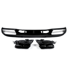 Rear Diffuser w/ Black Exhaust Tips for Mercedes Benz W205 Sedan C300 Base Sedan NON AMG
