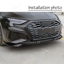 3PCS Front Bumper Lip Splitters For AUDI A3 8Y Sedan 2022-2024