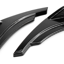 Carbon Fiber Look Rear Bumper Side Canards Aprons for Infiniti Q50 2014-2024 Rear Spats