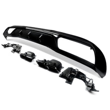 Rear Diffuser w/ Black Exhaust Tips for Mercedes Benz W205 Sedan C300 Base Sedan NON AMG