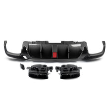 Carbon Style Rear Diffuser Exhaust Tips for Mercedes GLE W166 X166 GLE43 AMG 2015-2018