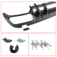 Carbon Look Rear Diffuser + Black Exhaust Tips For Mercedes W205 Sedan C300 C450 C43 AMG Pack 2015-2021