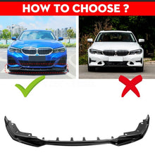 Gloss Black Front Bumper Lip For BMW G20 3-Series G28 M Sport 2019-2022