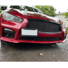 Front Bumper Lower Grill + Fog Light Cover for Infiniti Q50 Sport 2014-2017