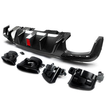 Carbon Style Rear Diffuser Exhaust Tips for Mercedes GLE W166 X166 GLE43 AMG 2015-2018