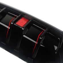 Gloss Black LED Light Rear Diffuser for BMW F10 Sedan 528i 530i M-Sport 2011-2016