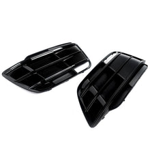 Gloss Black Front Fog Light Grill Cover Bezel Fits For Audi Q5 S-Line 2018-2020