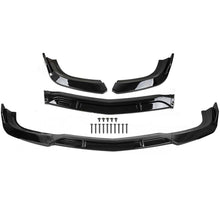 3pcs Gloss Black Front Splitter Lip For 2008-2014 Mercedes C-Class W204 AMG Bumper
