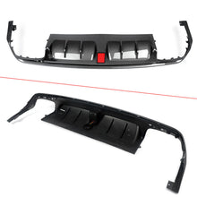 Carbon Look Rear Diffuser w/ Light + Black Exhaust Tips For Mercedes W222 Sedan AMG Pack 2013-2017