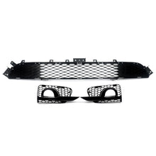 Front Lower Grille + Fog Light Cover Grill for Infiniti Q50 Base Bumper 2014-2017