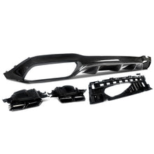Carbon Look Diffuser w/ Black Tips for Mercedes W213 Sedan AMG 2017-2020