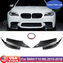 For 2010-2016 BMW F10 M5 Only Carbon Fiber Look Front Bumper Corner Splitter Side Canards