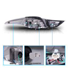 LED Black Tail lights For 2011-2013 Hyundai Elantra Sedan 4Dr