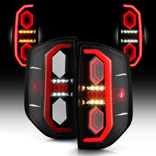 Black LED Tube Tail Lights For 2014-2021 Toyota Tundra Brake Lamps Pair