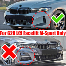 Gloss Black Front Bumper Lip Spoiler For 2023-2025 BMW G20 3 Series M340i 330i M Sport LCI