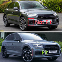 Gloss Black Front Fog Light Grill Cover Bezel Fits For Audi Q5 S-Line 2018-2020