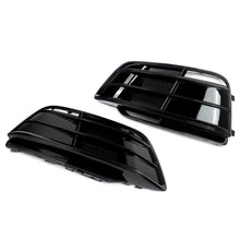 Gloss Black Front Fog Light Grill Cover Bezel Fits For Audi Q5 S-Line 2018-2020