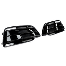 Gloss Black Front Fog Light Grill Cover Bezel Fits For Audi Q5 S-Line 2018-2020