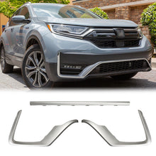 Silver Fromt Bumper Lower Grille Trim Molding 3PCS For 2020-2022 Honda CRV CR-V