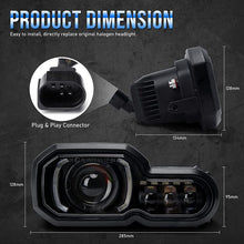 For F650GS/F700GS/F800GS/F800GS LED Headlight Assembly with Angel Eye DRL DOT