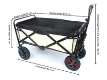 Buff + Black Folding Camping Cart Camp Wagon Trolley cp12