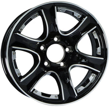 15" X 6" Aluminum Trailer Wheel 5 Lug 4.5 Center Thoroughbred Black Rim