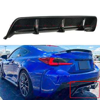 LCI Style Real Carbon Fiber Rear Bumper Diffuser For 2015-2018 Lexus RC F RCF